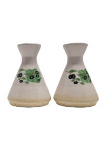 Duo sel/poivre céramique décor olives 6.20x6.20x8.50 cm