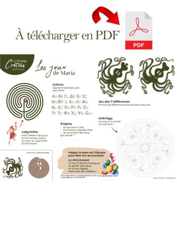 Set de Table "Les Jeux de Maria" en PDF à télécharger et imprimer