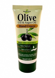 Crme mains  l'huile d'olive et huile d'argan HERBOLIVE 100 ml