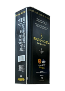 Huile d'olive vierge extra AOP MESSARA de Crète GOLDEN CRETA SAVOUIDAKIS en bidon 5 L