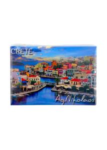 Magnet Souvenir de Crte-Grce AGIOS NIKOLAOS 8cmx5cm