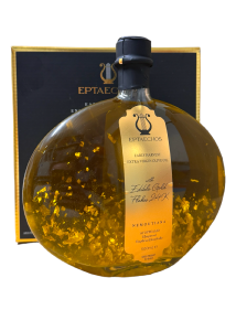 Huile d'olive extra vierge précoce NEMOUTIANA avec feuilles d'or EPTAECHOS 500 ml