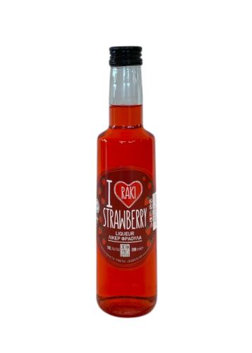 Liqueur I love RAKI à la fraise CRETAN SPIRIT 19 % vol 200 ml