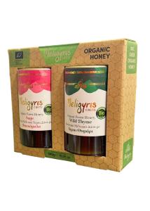 Coffret de miel de thym et de la sauge grec BIO MELIGYRIS 2x270 g