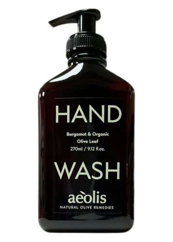Savon liquide pour les mains au bergamote et feuilles d'olivier bio AEOLIS 270 ml