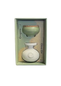 Coffret d’huile d’olive vierge extra variété Patrinia 80 ml LADOLEA et Pot d’Origan Grec 5 g