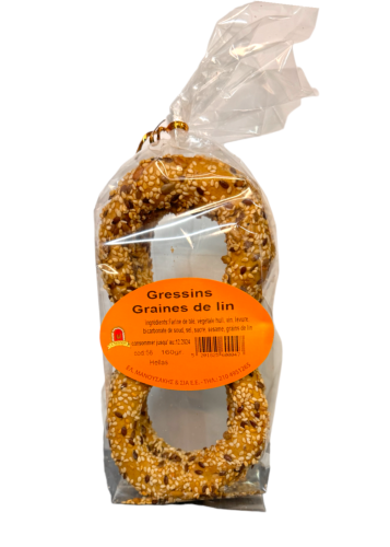 Gressins aux graines de  lin CNOSSOS 160 g