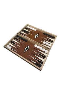 Tavli et échecs en bois "backgammon" grec 37x19 cm