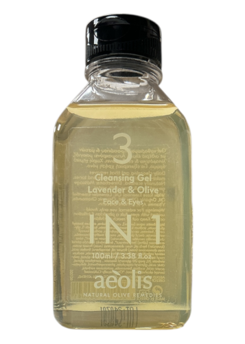 Gel Nettoyant 3 en 1 Visage & Yeux à la Lavande & à l’Olive AEOLIS 100 ml