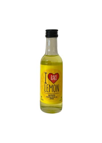 Liqueur I love RAKI au citron CRETAN SPIRIT 19 % vol 50 ml