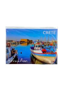 Magnet Souvenir de Crète-Grèce HERAKLION 8cmx5cm