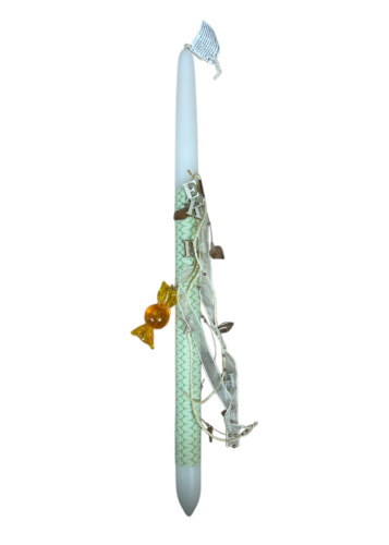 Bougie de Pâques artisanale de Grèce avec lettres - Lambada 42 cm