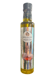 Huile d'olive vierge extra infuse  l'ail SAVOUIDAKIS en bouteille 250 ml