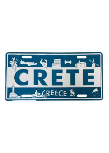 Plaque en aluminium - "Crète-Grèce" - 30x15