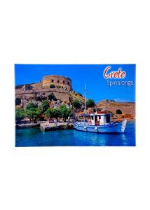 Magnet Souvenir de Crète-Grèce SPINALONGA 8cmx5cm