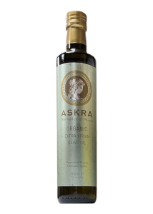 Huile d’olive extra vierge variété megaritiki BIO ASKRA  en bouteille 500 ml
