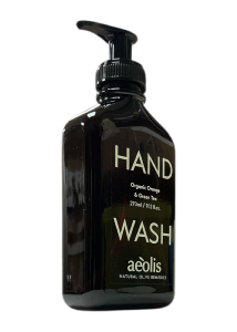Savon liquide pour les mains bio à l'orange et thé vert AEOLIS 270 ml