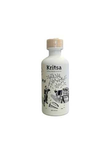 Huile d'olive extra vierge en bouteille ceramique blanche KRITSAS 200 ml