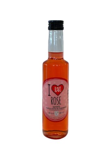 Liqueur I love RAKI à la rose CRETAN SPIRIT 19 % vol 200 ml