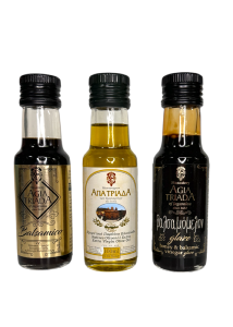 Coffret de dégustation d'Huile et de Vinaigres du Monastère d'Agia Triada 3x100ml