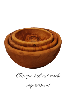 Bol en bois d’olivier RIZES 8cm