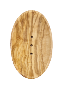 Porte-savons  trous en bois d'olivier RIZES 16 cm