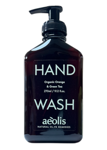 Savon liquide pour les mains bio à l'orange et thé vert AEOLIS 270 ml