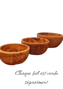 Bol en bois d’olivier RIZES 8cm