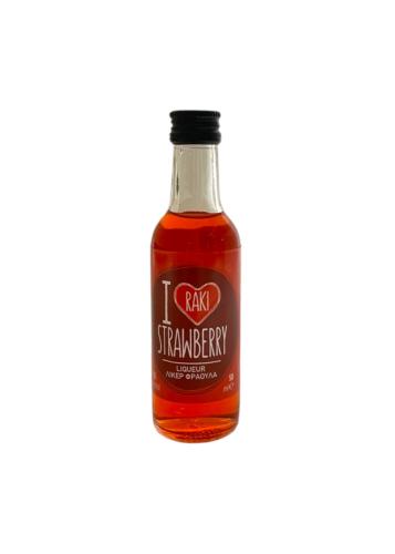 Liqueur I love RAKI à la fraise CRETAN SPIRIT 19 % vol 50 ml
