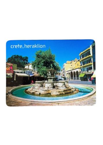 Magnet souvenir de Crète-Grèce "Fontaine Morosini - Héraklion " 7,4x5,5 cm